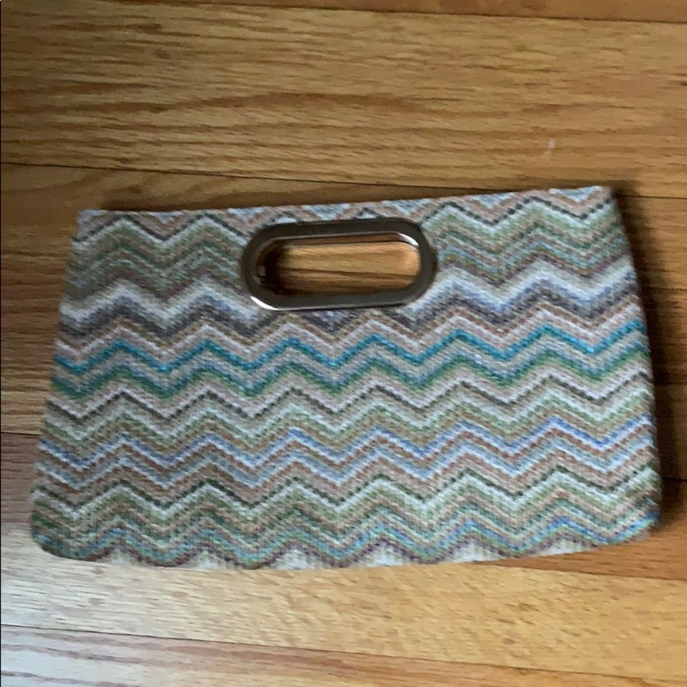 Multicolor clutch handbag